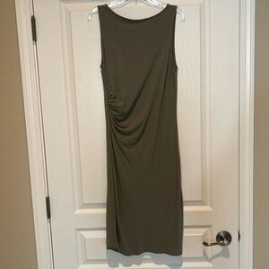Tommy Bahama ruched army green tank dress, size S/P